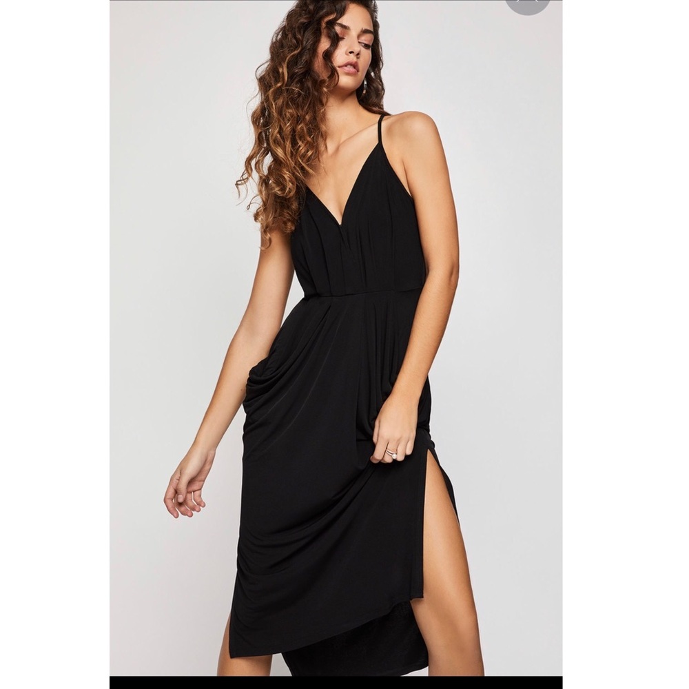 NWT Black v-neck BCBG dress